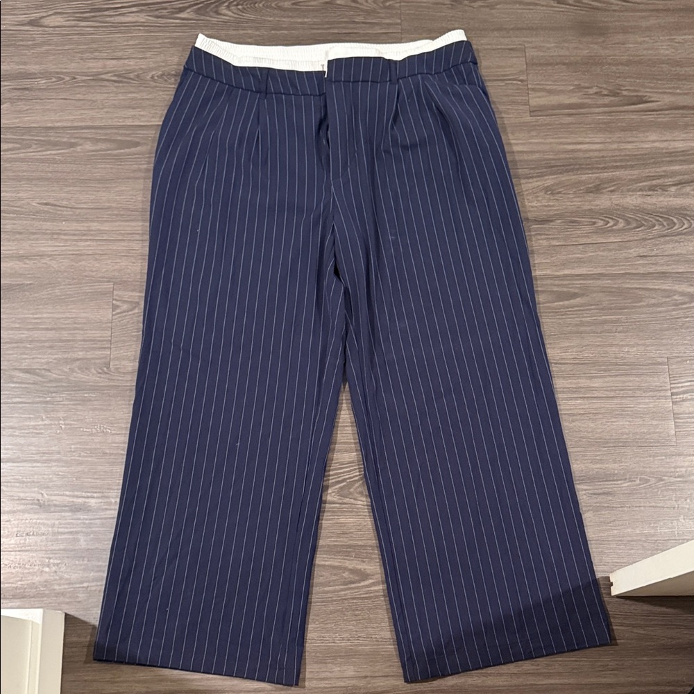 Navy Striped Women’s Pants